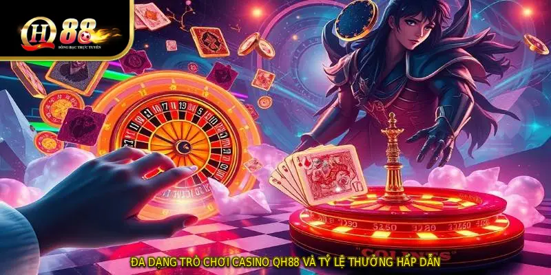 Đa dạng trò chơi casino QH88 và tỷ lệ thưởng hấp dẫn